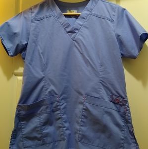 Wonder flex ceil blue scrub set